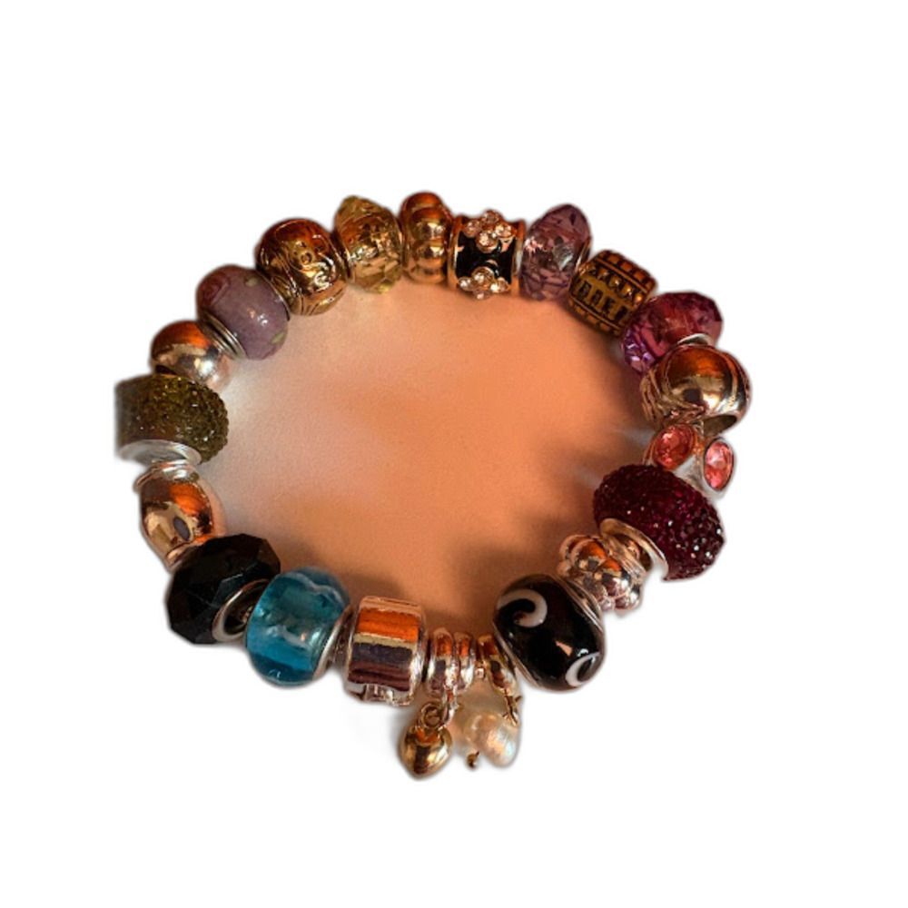 Multicolor DIY Charm Bracelet with 20 Charms - Picture 2 of 6